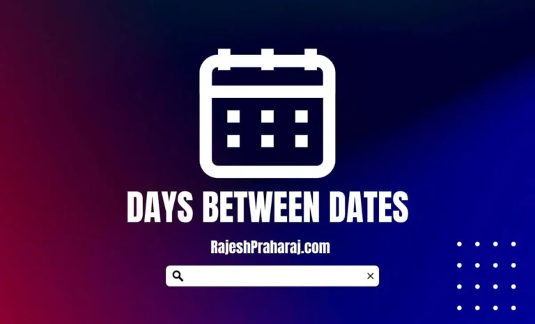 Days Between Dates Calculator